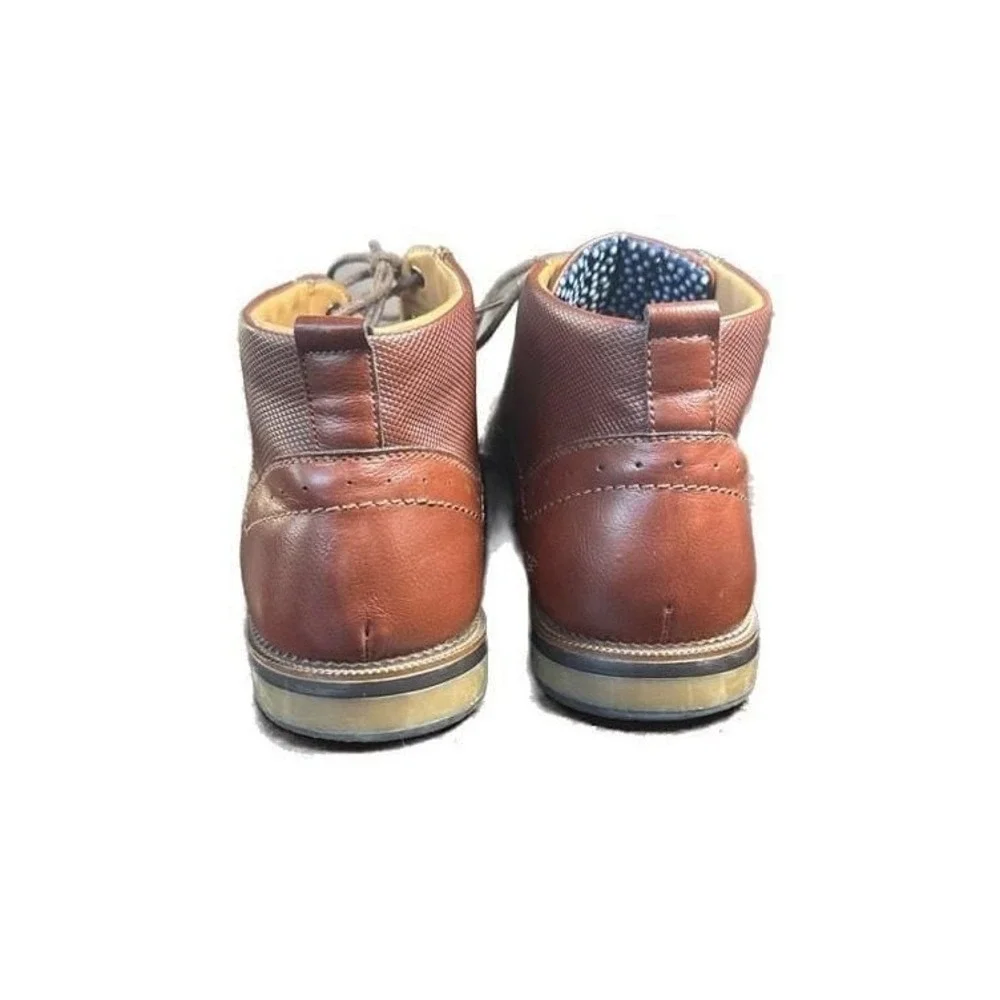 Madden Men's Brown Cap-Toe Chukka Boots, Size 10.5